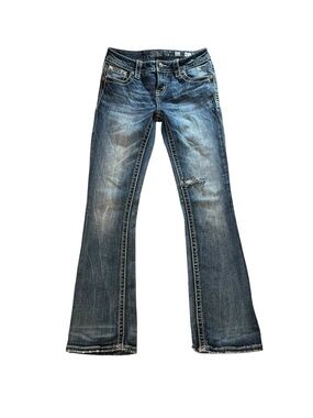Women's Vintage Miss Me Size 26 Bootcut Jeans With Unique Back Pockets
